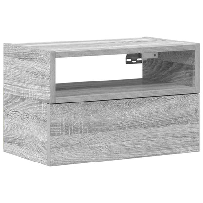 Nachtkastje wandgemonteerd 45x26x28,5cm grijs sonoma eikenkleur