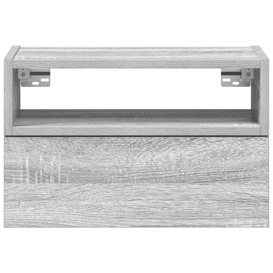 Nachtkastje wandgemonteerd 45x26x28,5cm grijs sonoma eikenkleur