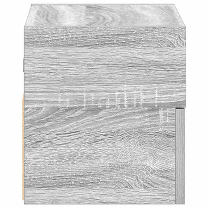 Nachtkastje wandgemonteerd 45x26x28,5cm grijs sonoma eikenkleur