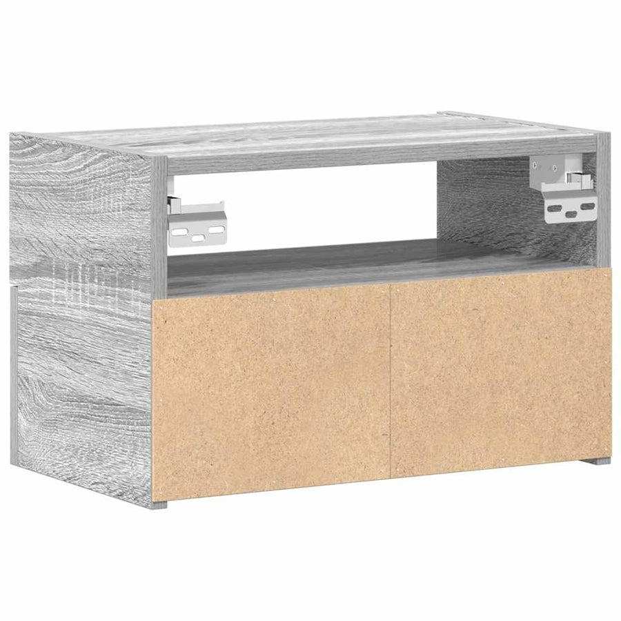 Nachtkastje wandgemonteerd 45x26x28,5cm grijs sonoma eikenkleur