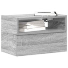 Wall-mounted bedside table 45x26x28.5cm grey Sonoma oak colour