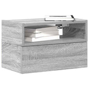 Nachtkastje wandgemonteerd 45x26x28.5 cm grijs sonoma eiken