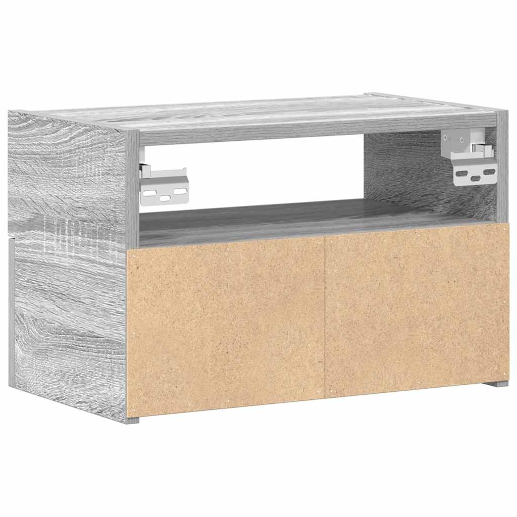 Nachtkastjes 2st wandgemonteerd 45x26x28,5cm grijs sonoma eiken