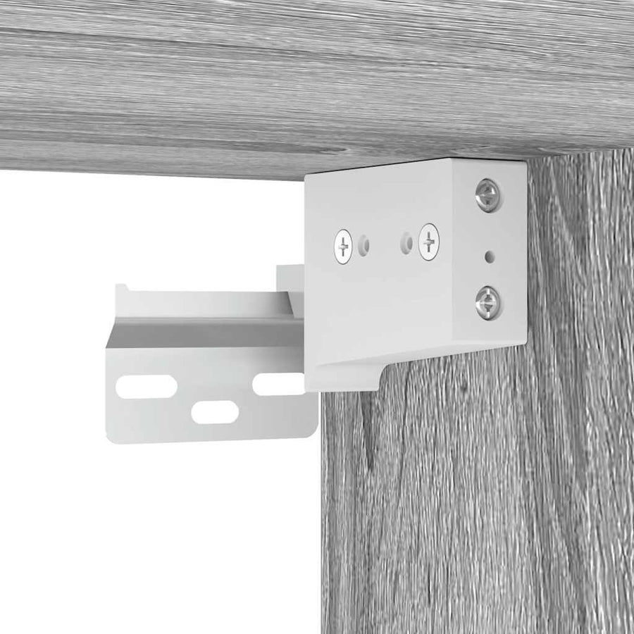 Nachtkastjes 2st wandgemonteerd 45x26x28,5cm grijs sonoma eiken