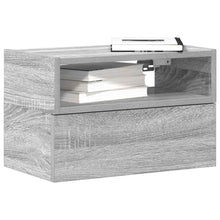 Nachtkastjes 2st wandgemonteerd 45x26x28,5cm grijs sonoma eiken