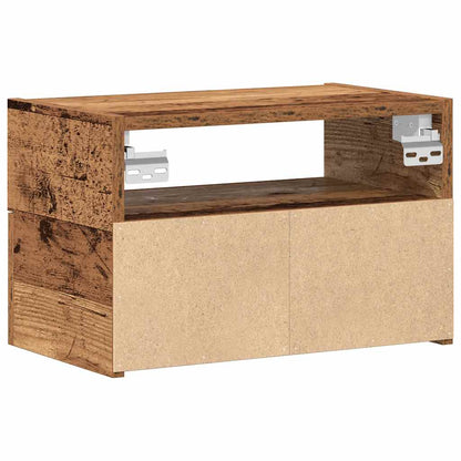Nachtkastje wandgemonteerd 45x26x28,5 cm oud houtkleurig