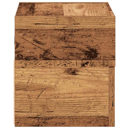 Nachtkastjes 2 st wandgemonteerd 45x26x28,5 cm oud houtkleurig