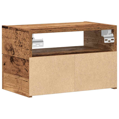Nachtkastjes 2 st wandgemonteerd 45x26x28,5 cm oud houtkleurig