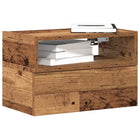 2 Wall-Mounted Nightstands 45x26x28.5 cm Vintage Wood Color