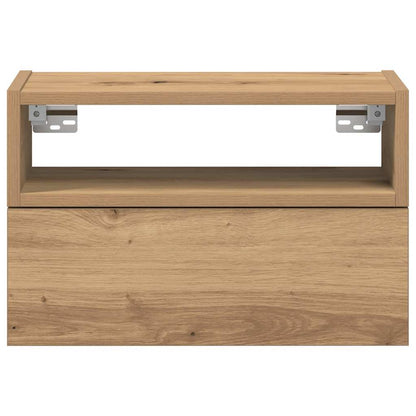 Nachtkastjes Wandgemonteerd 45X26X28,5 Cm Artisanaal Eiken artisanaal eikenkleurig