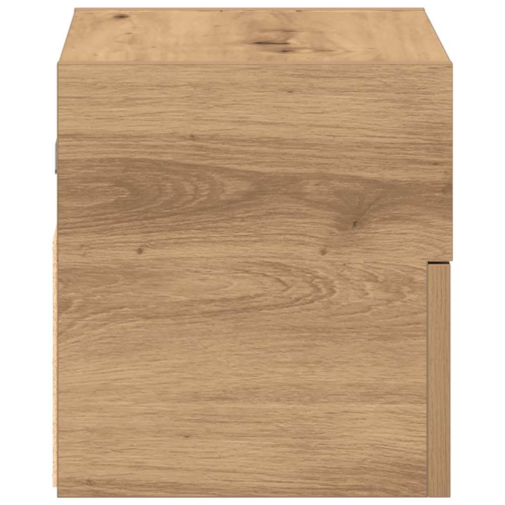 Nachtkastjes Wandgemonteerd 45X26X28,5 Cm Artisanaal Eiken artisanaal eikenkleurig