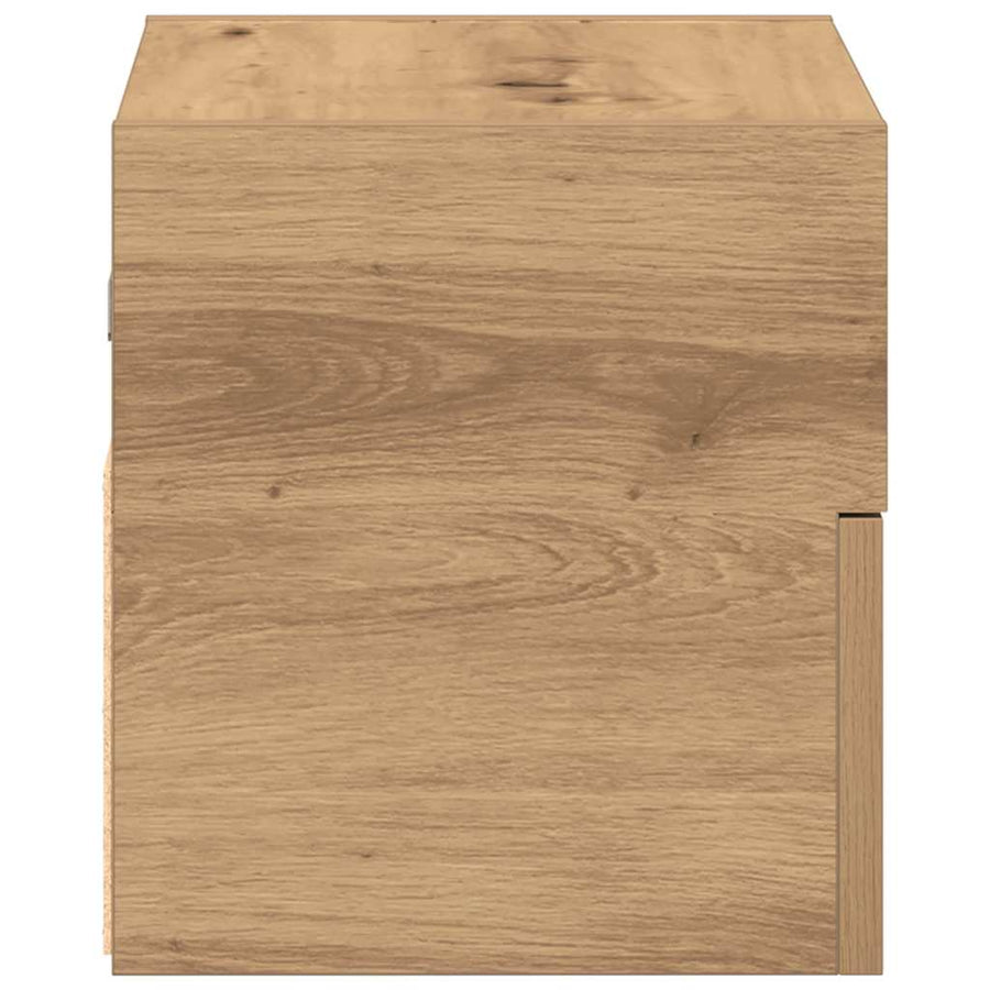 Nachtkastjes Wandgemonteerd 45X26X28,5 Cm Artisanaal Eiken artisanaal eikenkleurig