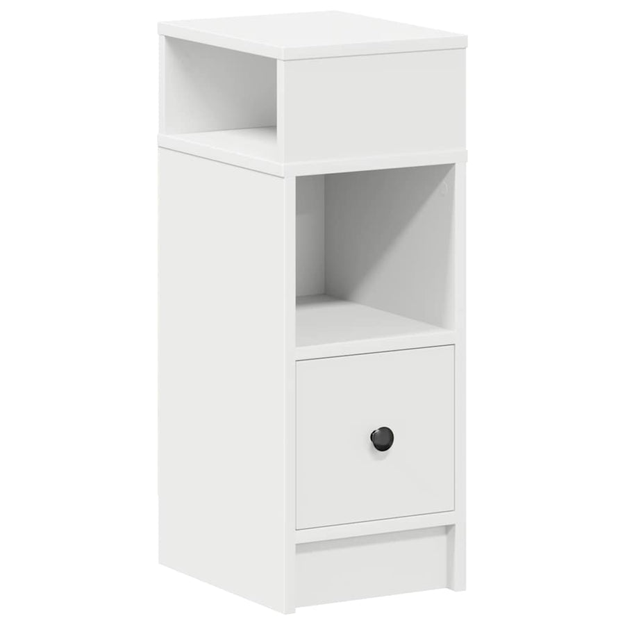 Nachtkastje met lade 25x31x66 cm wit