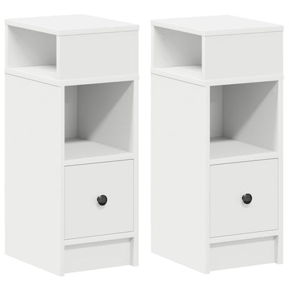 Nachtkastjes Met Lade 25X31X66 Cm Wit