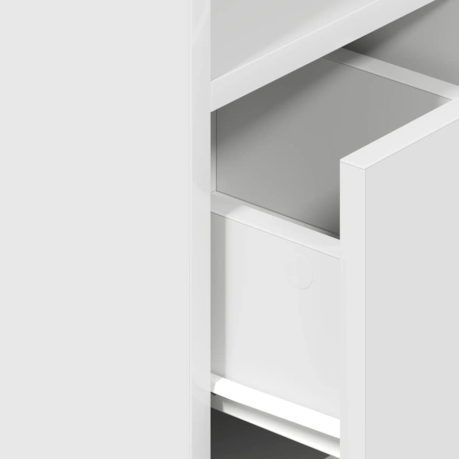 Nachtkastjes Met Lade 25X31X66 Cm Wit