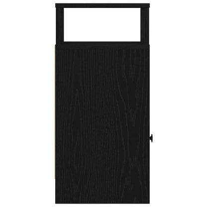 Nachtkastje met lade 25x31x66 cm zwart