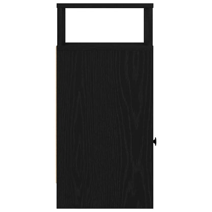 Nachtkastjes 2 st met lade 25x31x66 cm zwart