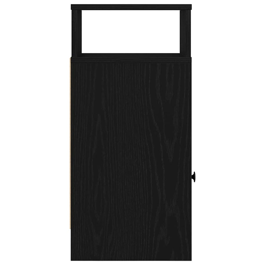 Nachtkastjes 2 st met lade 25x31x66 cm zwart