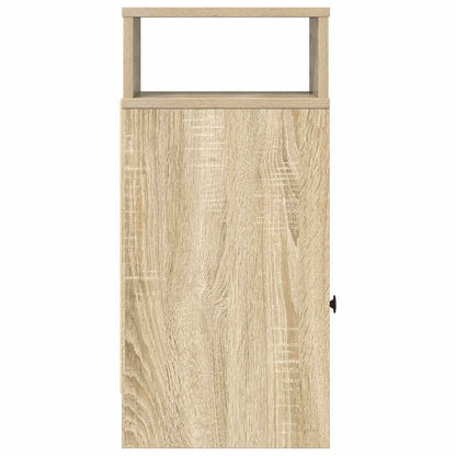 Nachtkastjes 2 St Met Lade 25X31X66 Cm Sonoma Eikenkleurig