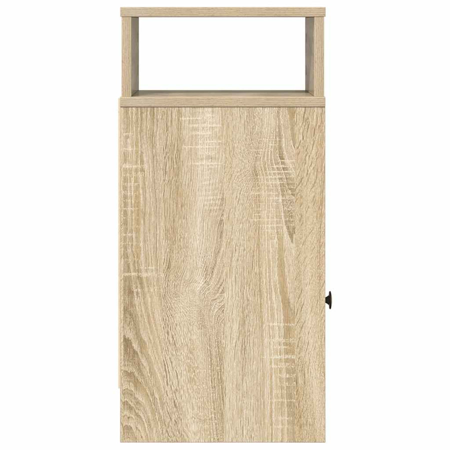 Nachtkastjes 2 St Met Lade 25X31X66 Cm Sonoma Eikenkleurig