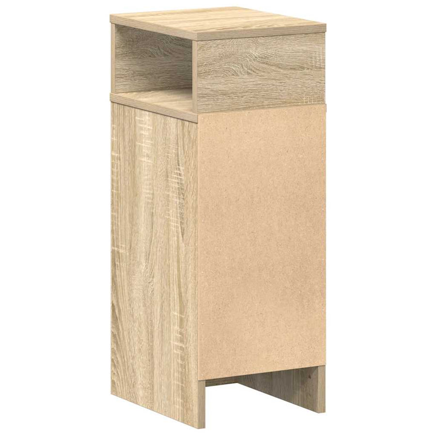 Nachtkastjes 2 St Met Lade 25X31X66 Cm Sonoma Eikenkleurig