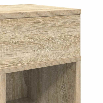 Nachtkastjes 2 St Met Lade 25X31X66 Cm Sonoma Eikenkleurig