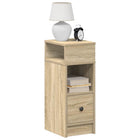 Nachtkastjes 2 st lade 25x31x66 cm sonoma eikenkleurig muurmontage