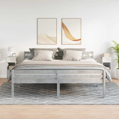 Nachtkastjes 2 st met lade 25x31x66 cm betongrijs
