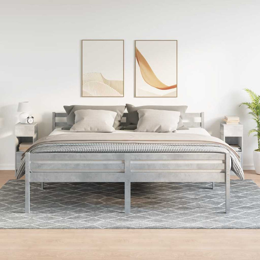 Nachtkastjes 2 st met lade 25x31x66 cm betongrijs