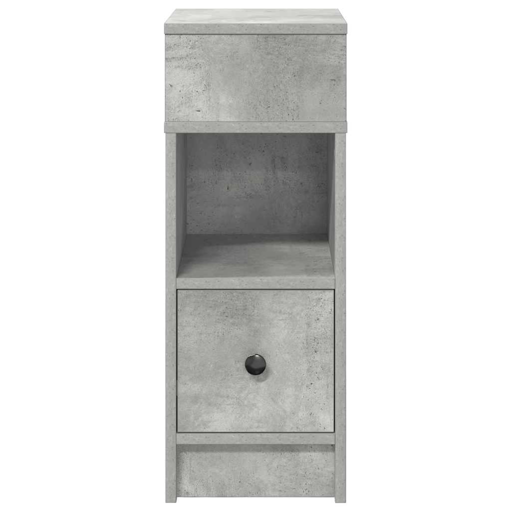 Nachtkastjes 2 st met lade 25x31x66 cm betongrijs