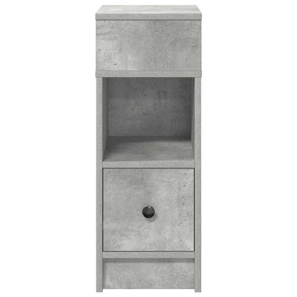 Nachtkastjes 2 st met lade 25x31x66 cm betongrijs