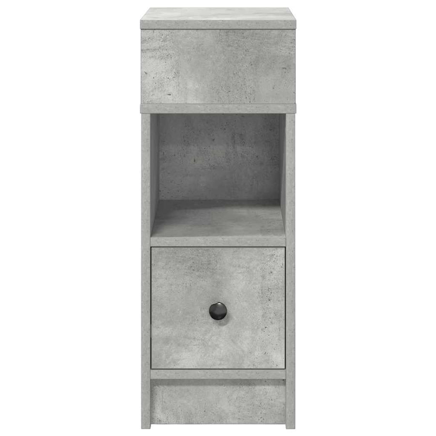Nachtkastjes 2 st met lade 25x31x66 cm betongrijs