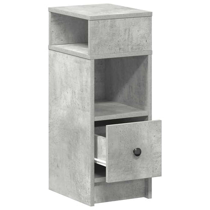 Nachtkastjes 2 st met lade 25x31x66 cm betongrijs
