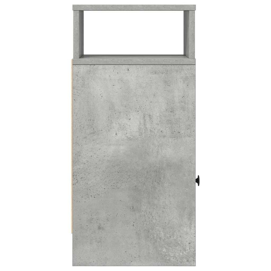 Nachtkastjes 2 st met lade 25x31x66 cm betongrijs