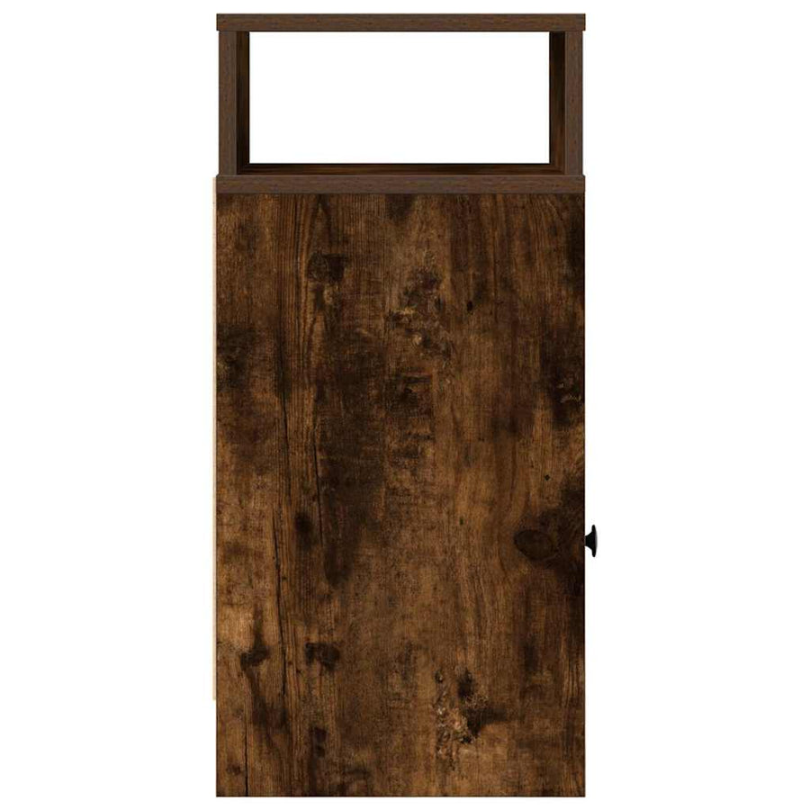 Nachtkastje met lade 25x31x66 cm gerookt eikenkleurig