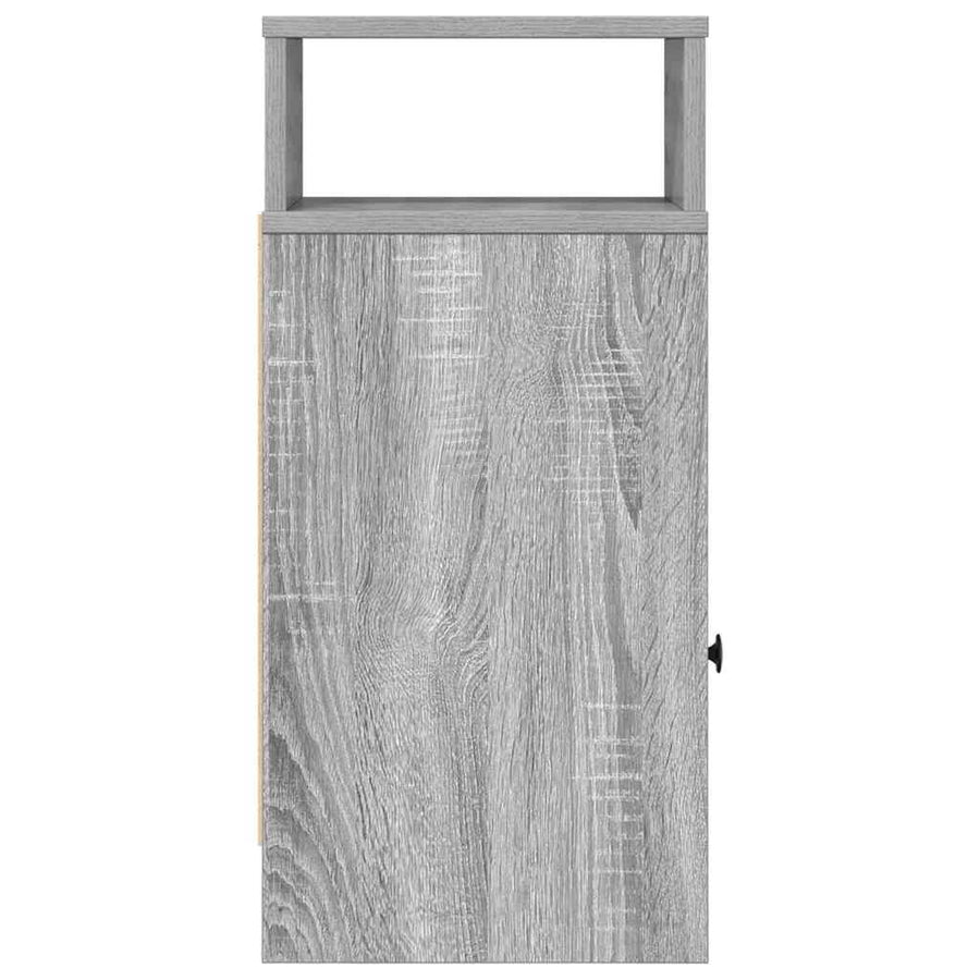 Nachtkastje met lade 25x31x66 cm grijs sonoma eikenkleurig