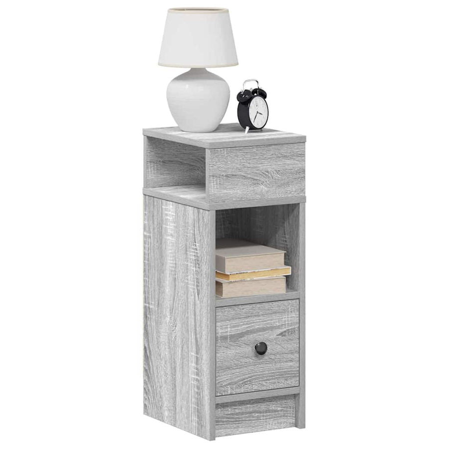 Nachtkastjes Met Lade 25X31X66 Cm Eiken 2