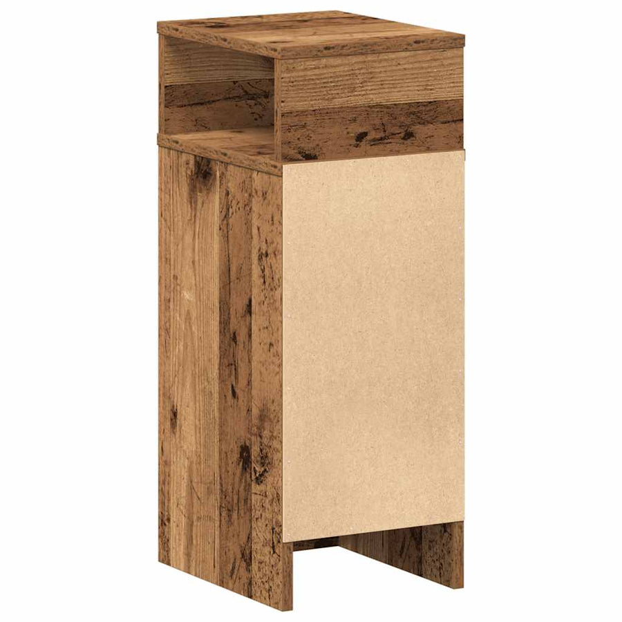 Nachtkastjes 2 st met lade 25x31x66 cm oud houtkleurig