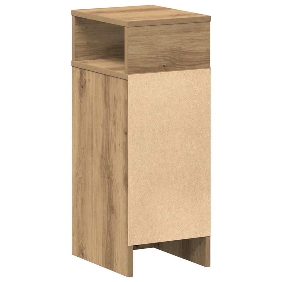 Nachtkastjes 2 st met lade 25x31x66 cm artisanaal eikenkleurig