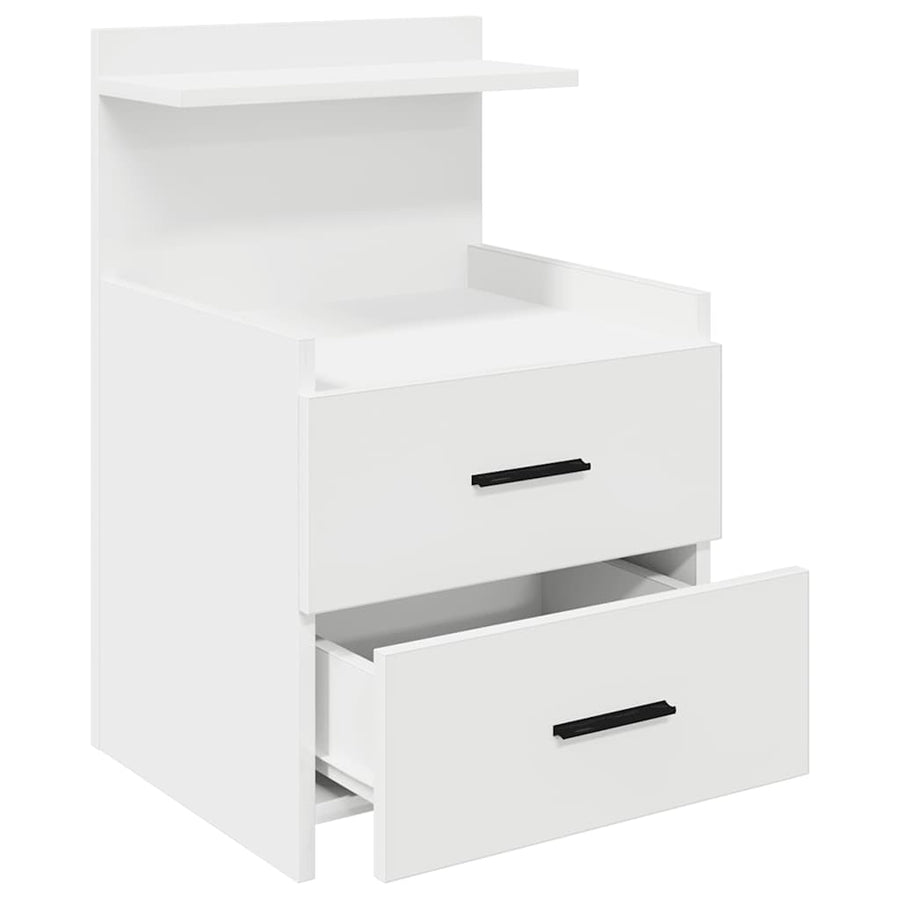 Nachtkastje met 2 lades 40x36,5x62 cm wit