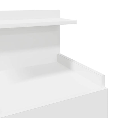 Nachtkastjes 2 st met 2 lades wit 40x36,5x62 cm