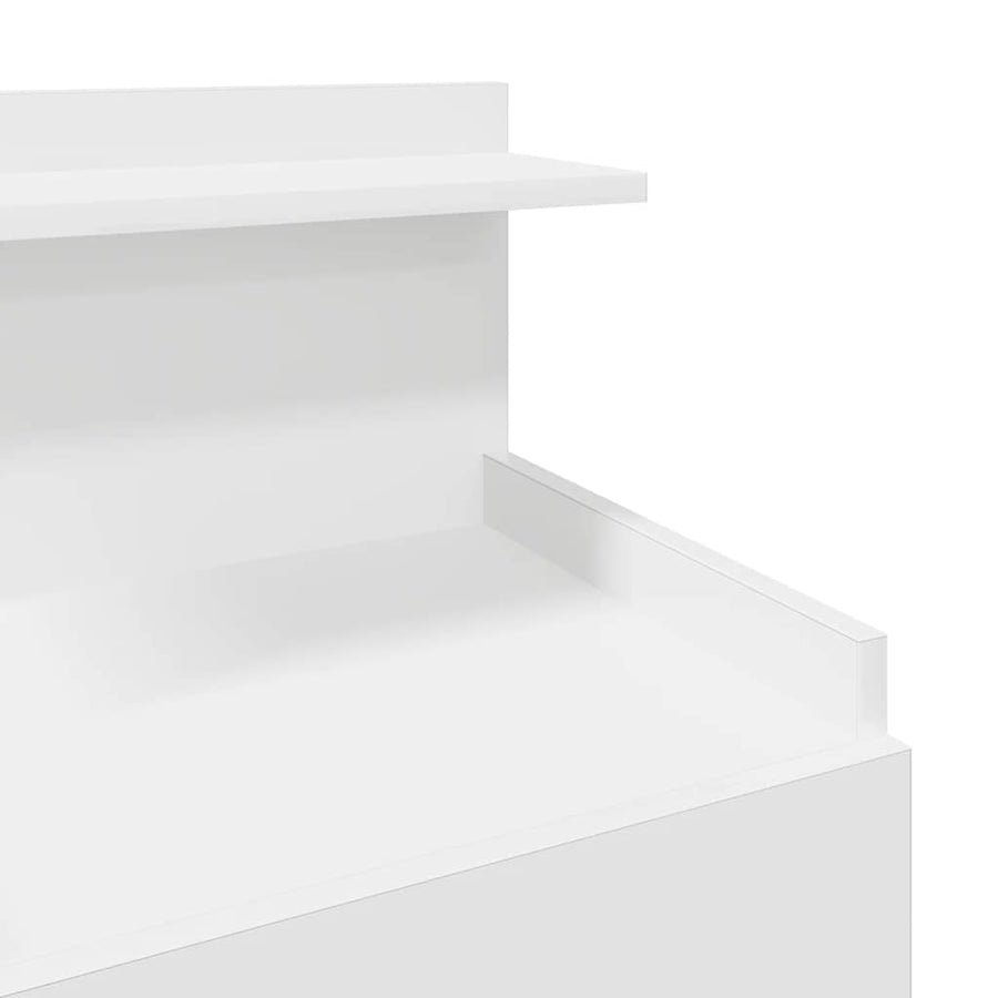 Nachtkastjes 2 st met 2 lades wit 40x36,5x62 cm