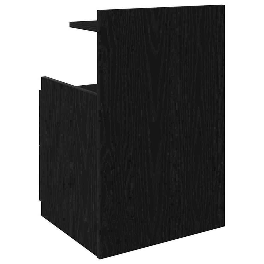 Nachtkastje met 2 lades zwart 40x36,5x62 cm