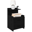 Nachtkastjes 2 st zwart 40x36,5x62 cm 2 lades