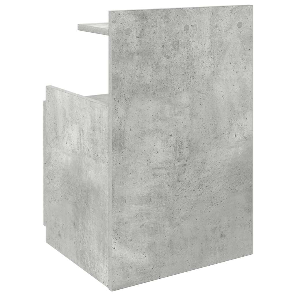 Nachtkastjes 2 st met 2 lades betongrijs 40x36,5x62 cm