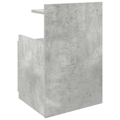 Nachtkastjes 2 st met 2 lades betongrijs 40x36,5x62 cm