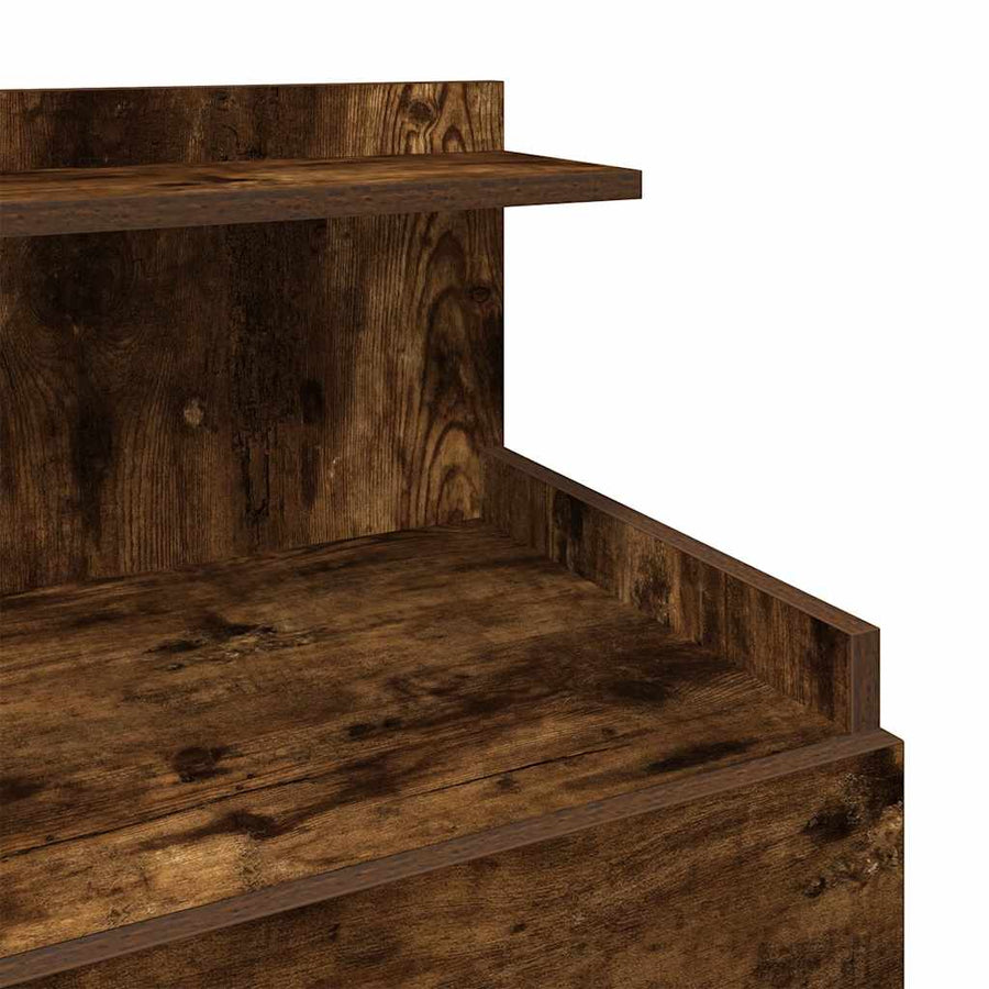 Nachtkastjes 2 st met 2 lades gerookt eikenkleurig 40x36,5x62 cm