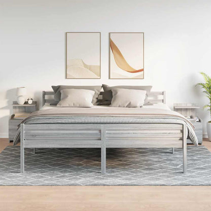 Nachtkastjes 2 st met 2 lades grijs sonoma eiken 40x36,5x62 cm