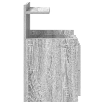 Nachtkastjes 2 st met 2 lades grijs sonoma eiken 40x36,5x62 cm
