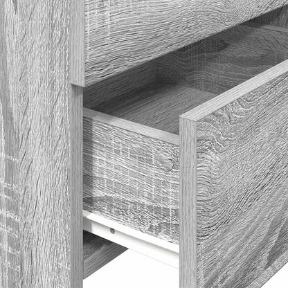 Nachtkastjes 2 st met 2 lades grijs sonoma eiken 40x36,5x62 cm